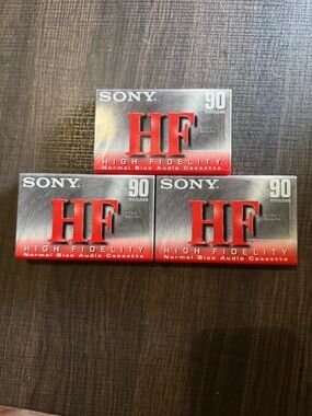 SONY High Fidelity HF Blank Audio Cassette Tapes 90 Minutes Sealed Lot Of 3